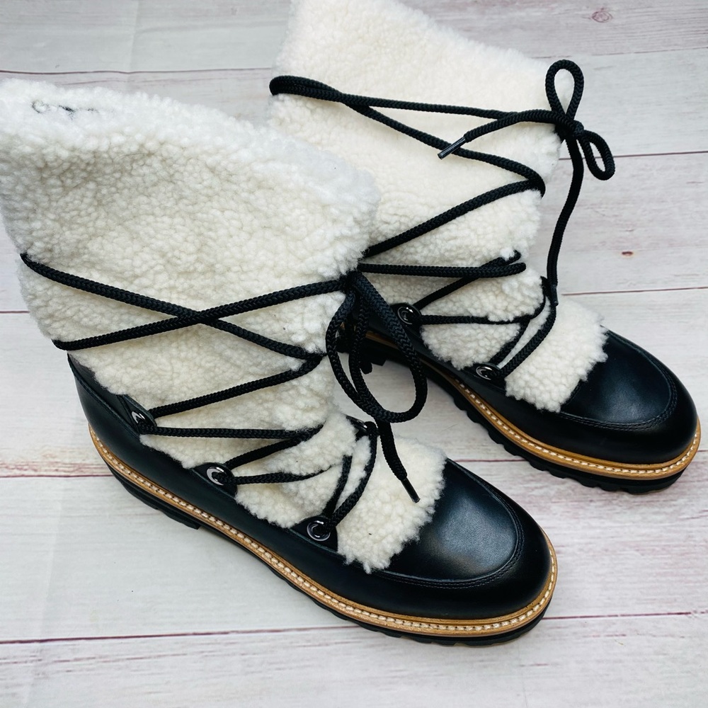 MARC FISHER ISHA LEATHER BOOTS 8.5